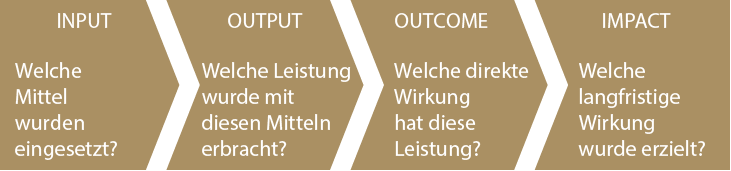 Schema einer Wirkungskette (Grafik)